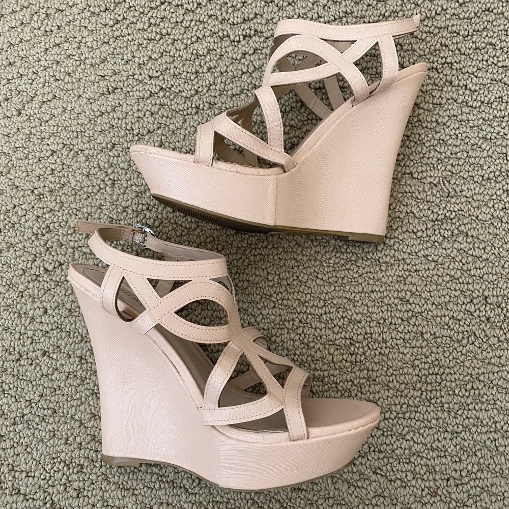 Nude/Pink Wedges - Picture 3 of 6